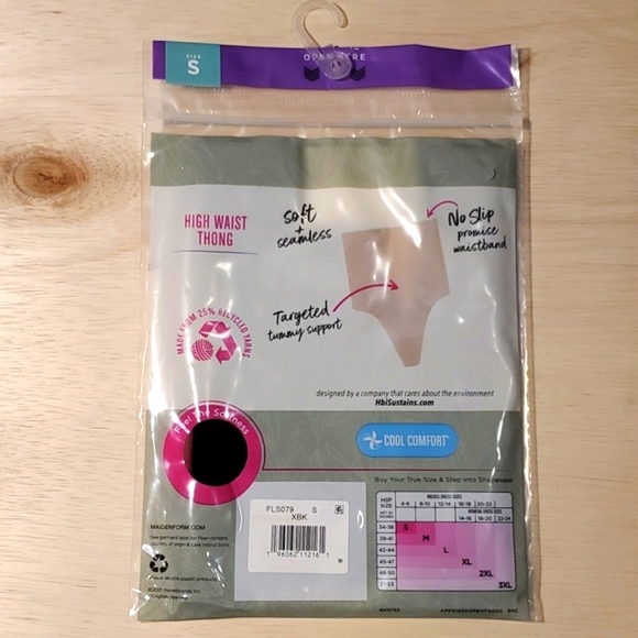 NWT BLACK Maidenform Flexees High Waist Thongs - Picture 6 of 8